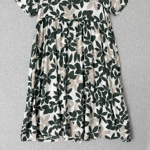 Buykud Dress Womens Large Maxi Green White Gray Cottagecore Oversize Lightweight - Picture 7 of 16